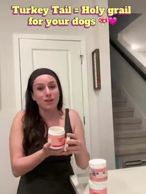 TikTok post by @mikaylaporcaro for Fifth & Fido. Caption reads: [...] system and overall wellness 🩷🍄 @Fifth &....
