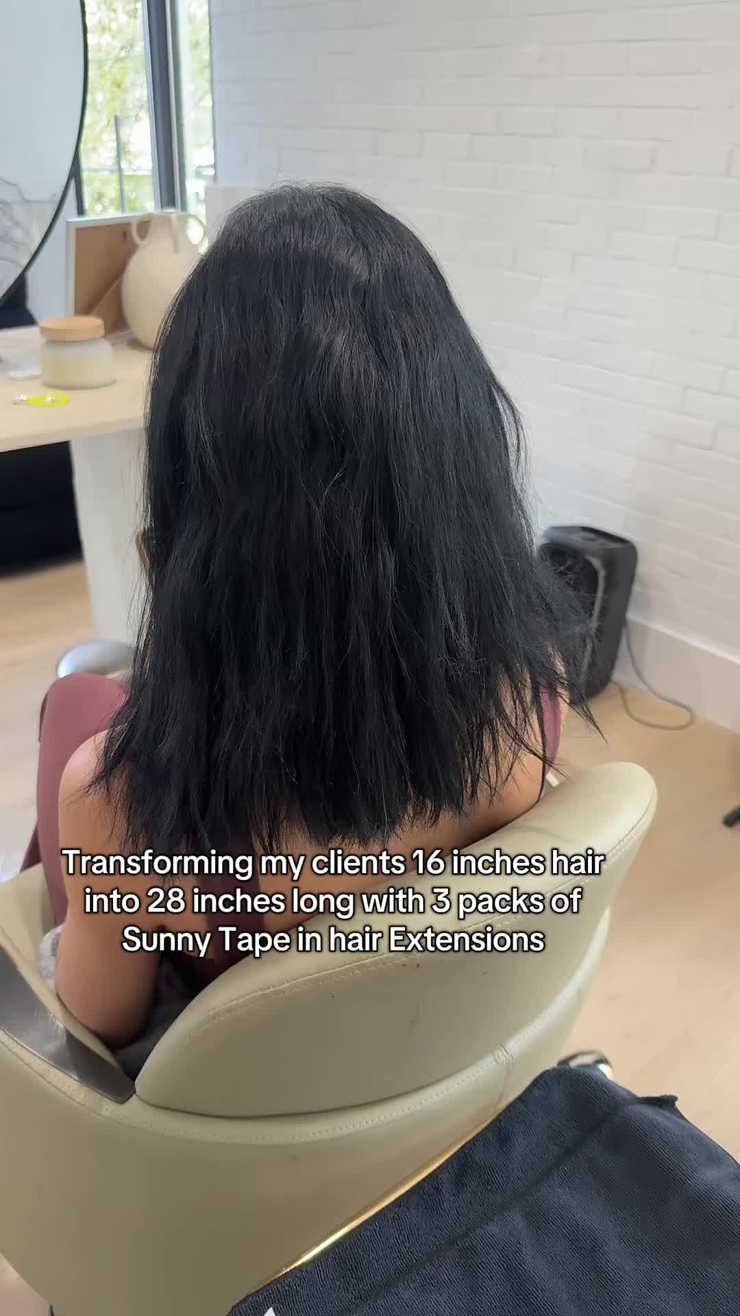 TikTok post by @irisnicole_1 for Sunny Hair. Caption reads: @Indianaramirez @sunnyhairofficial yes this is....