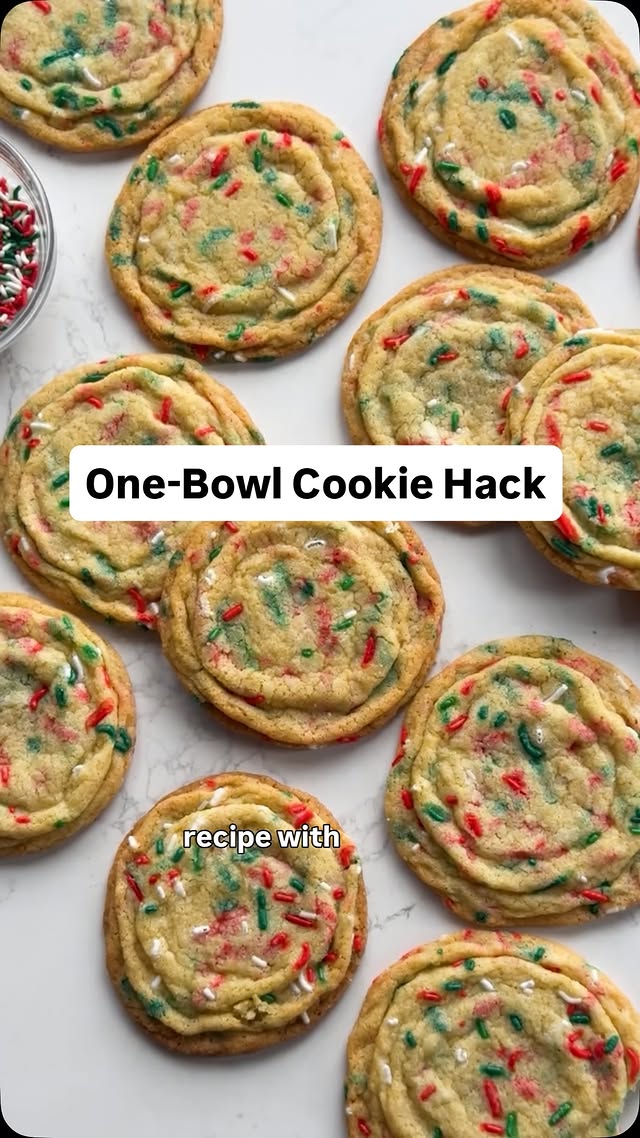 Instagram post by @taylorannspencer for Delish. Caption reads: @taylorannspencer uses this one-bowl cookie hack....