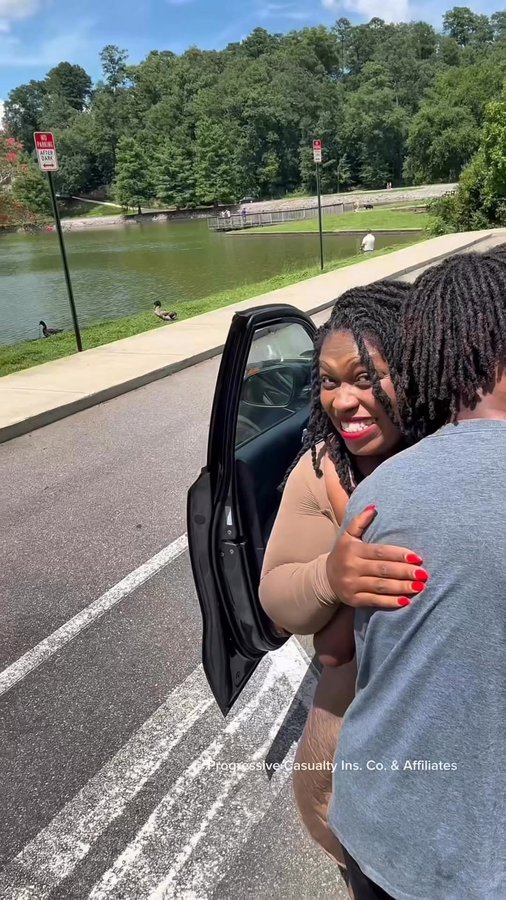 Instagram post by @raisingcades10 for Progressive. Caption reads: #ad We are grateful that @progressive car....