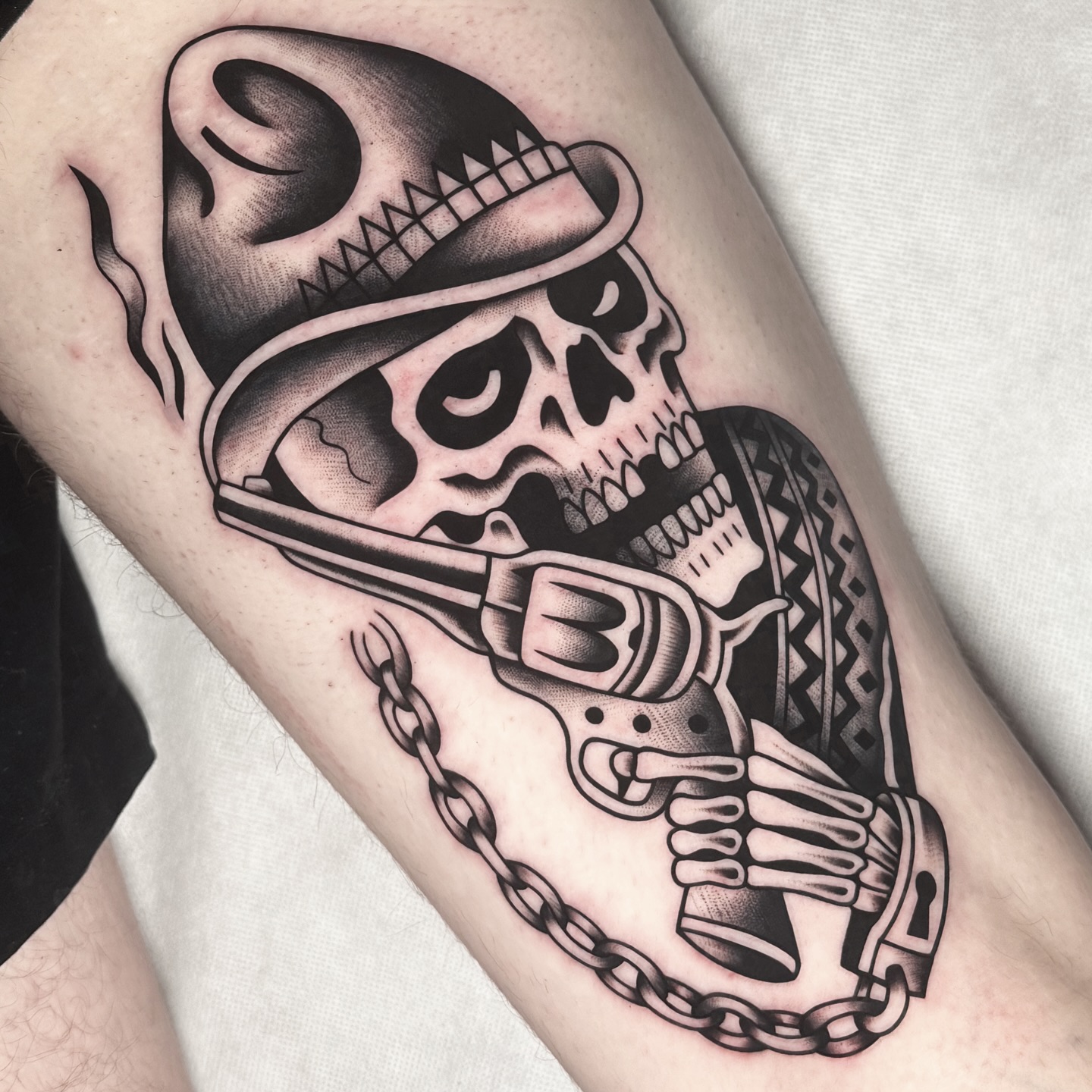 Instagram post by @saschi_mccormack for World Famous Tattoo Ink. Caption reads: If I wasn’t born to lose
Then why do I keep....