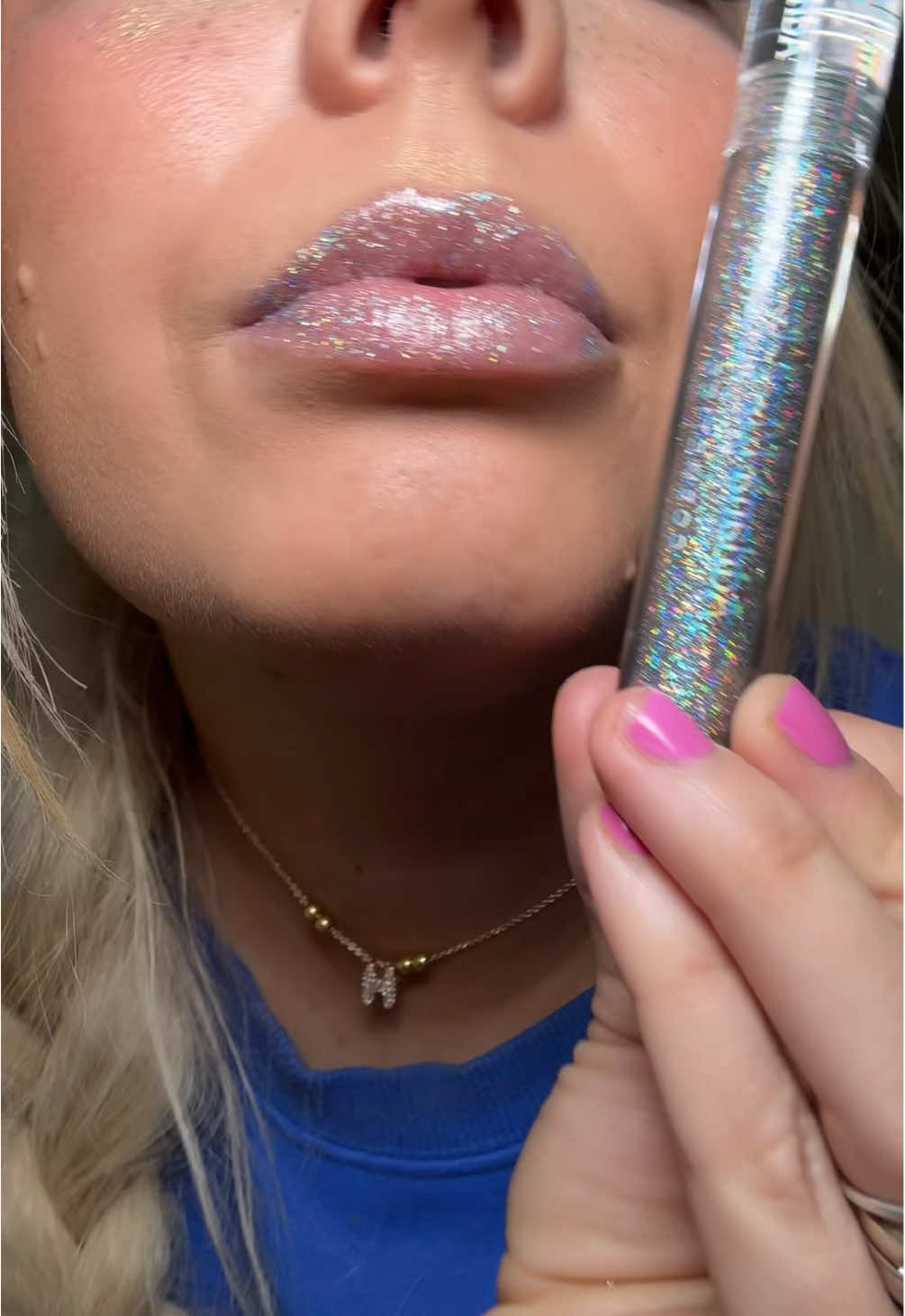 TikTok post by @thedesertgroove for Adriana Nichole Cosmetics. Caption reads: [...] Tiny Diamond approved ✨🪩 @Adriana Nichole....