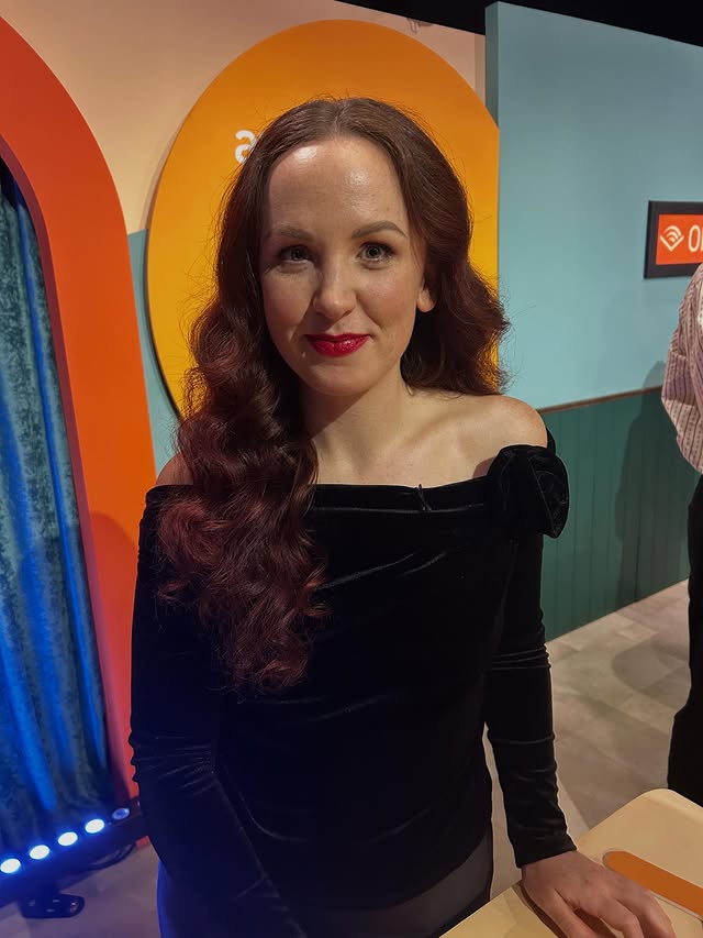 Instagram post by @catherinebohart for OMNES. Caption reads: [...] moment and I was feeling myself in these....