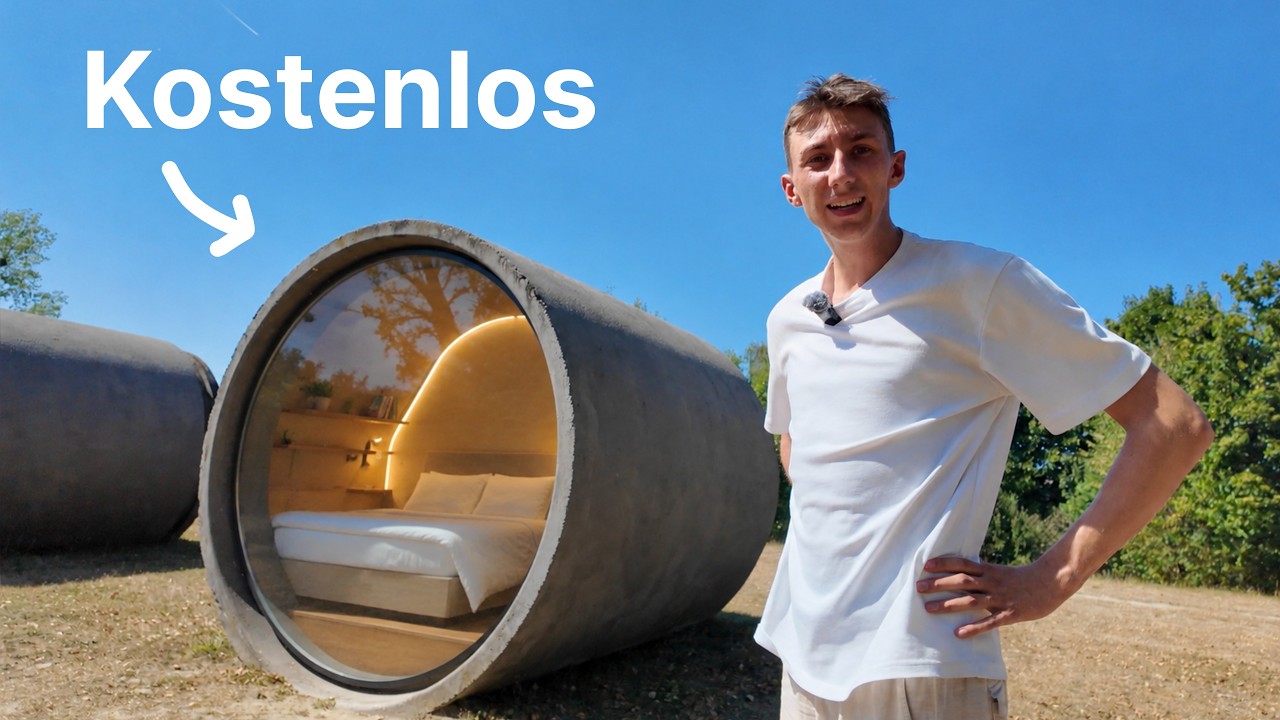 YouTube post by @sandrohartmann for Lickd. Caption reads: I'm testing $0 hotels.