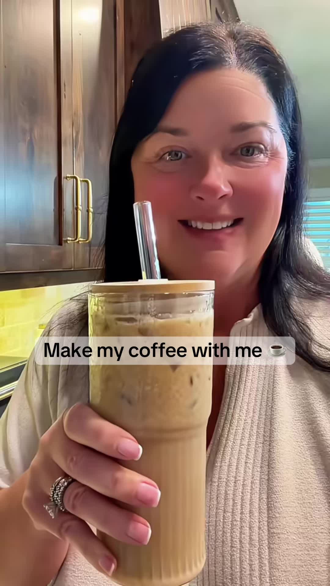 TikTok post by @simplypaulacreator for Chike Nutrition. Caption reads: My Favorite Protein Coffee from @Chike Protein....