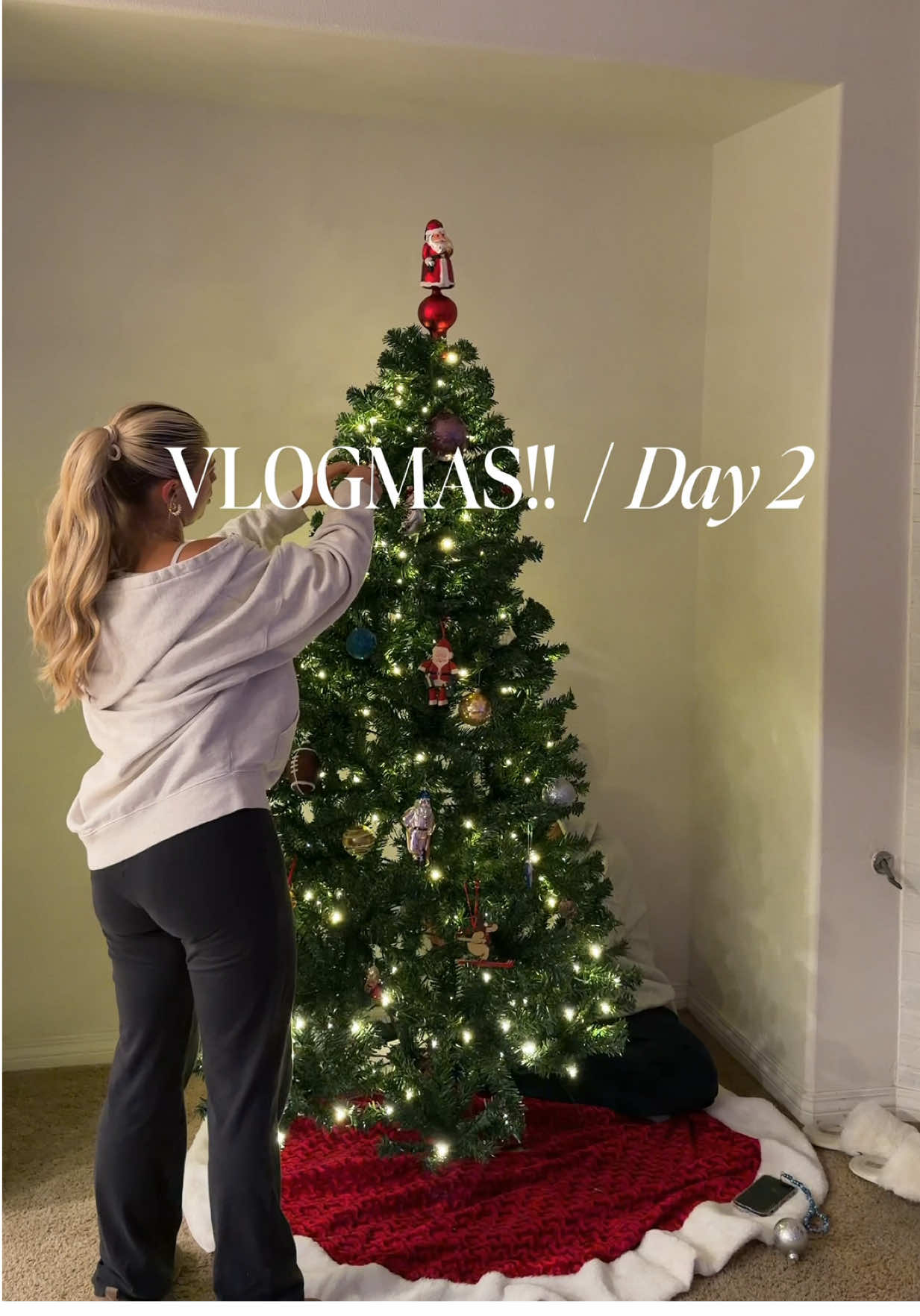 TikTok post by @miahowerton for Poppi. Caption reads: spend my day with me!! VLOGMAS DAY 2 YAYYYY ✨⛄️....