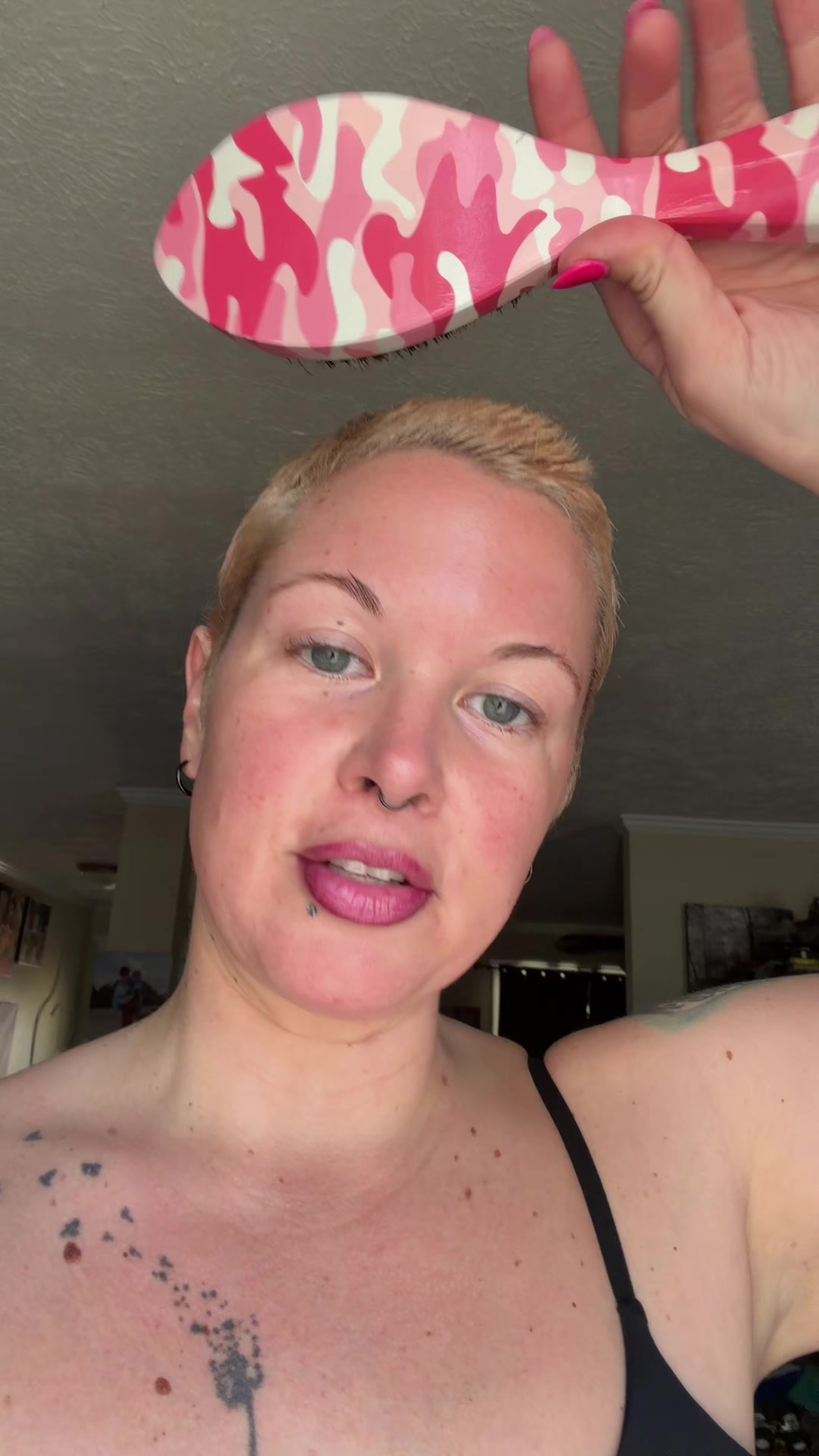 TikTok post by @no.crumbs.wasted for Combat Gel. Caption reads: @Combat Gel boar bristle brushes are back! [...].