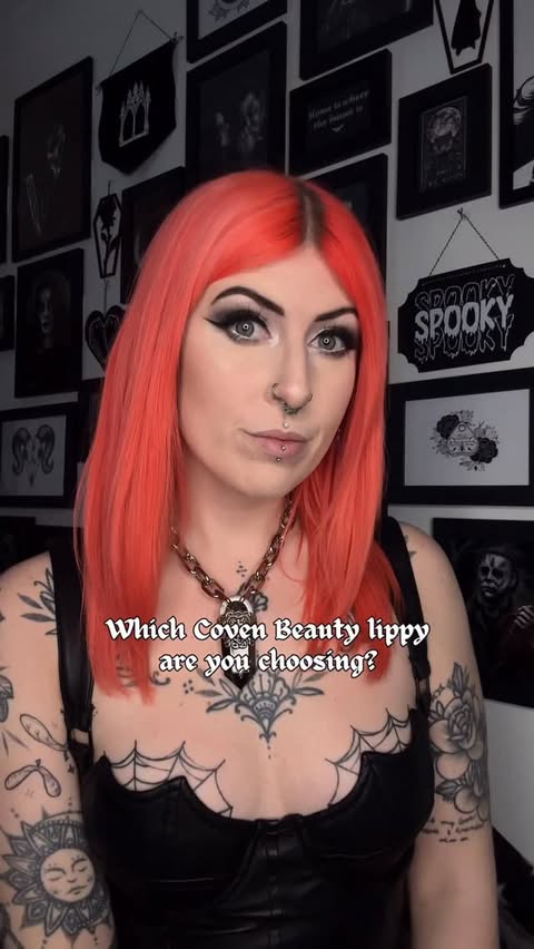 Instagram post by an influencer for KILLSTAR. Caption reads: [...] @covenbeauty is available on @killstar now....