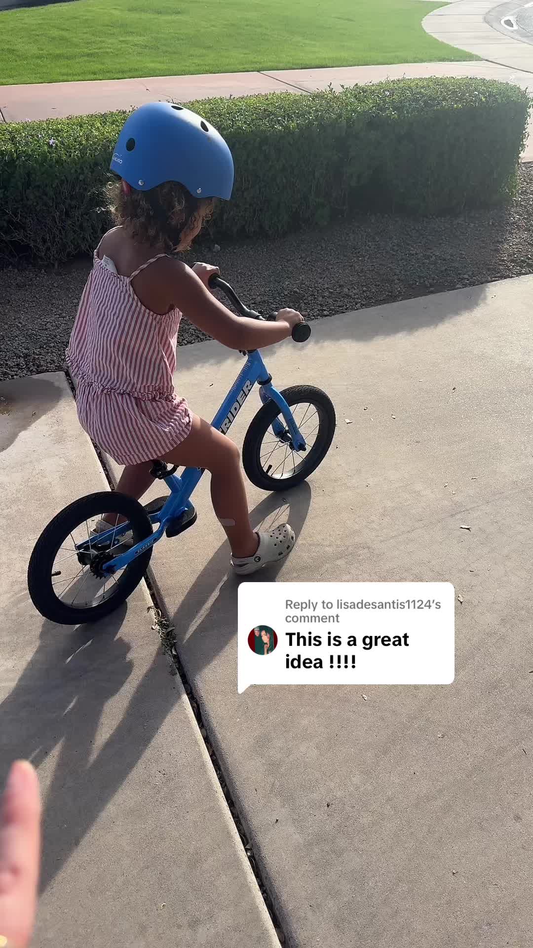 TikTok post by @influencedqueens for Strider Bikes. Caption reads: [...] #balancebike #tiktokshopblackfriday @Strider....