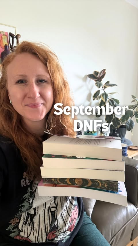 Instagram post by @emilyisoverbooked for Blackstone Publishing. Caption reads: [...] DNFs Thanks to @atriabooks....