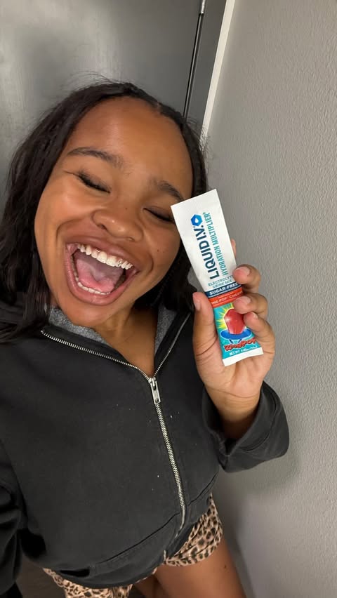 Instagram post by @mickyygordon for Liquid I.V.. Caption reads: Hydration never looked so good 🤩🎓 @liquidiv....