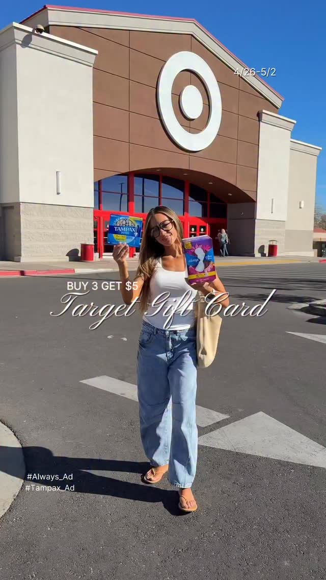 Instagram post by @best.of.target for Always. Caption reads: #Always_Ad #Tampax_Ad LADIES!! Time to stock up....