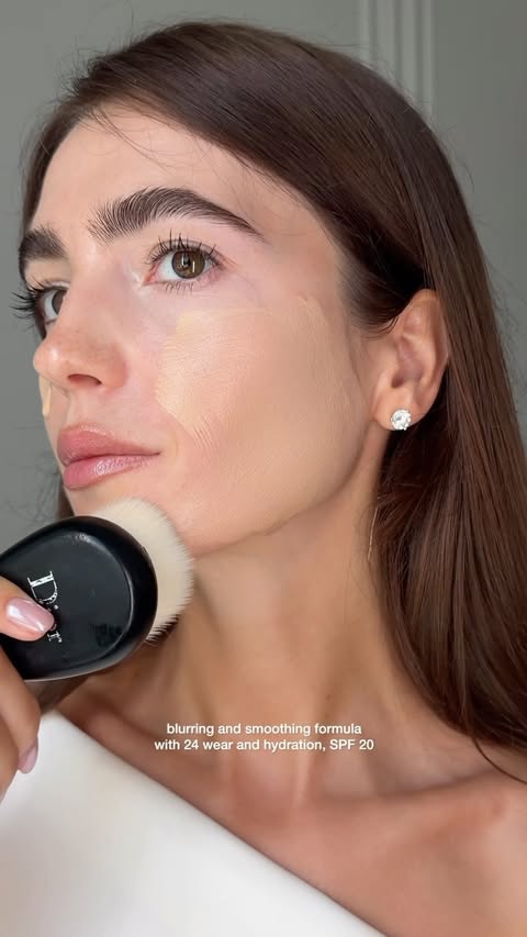 Instagram post by @tanyasv_ for Dior Beauty. Caption reads: Meet @diorbeauty backstage glow-up skin tint 🤍....