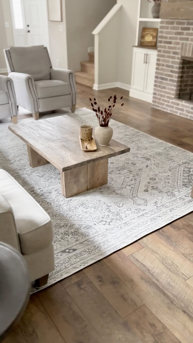 Instagram post by @sharpesouthernhome for Boutique Rugs. Caption reads: [...] I found the perfect rug online from....