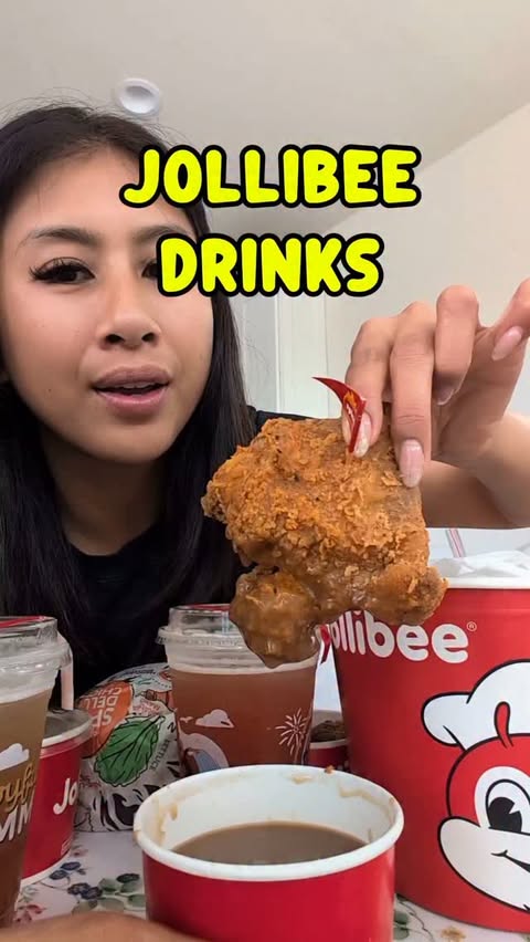 Instagram post by @cookwithhenny for Jollibee US. Caption reads: Did you know @jollibeeus has a bunch of drinks....