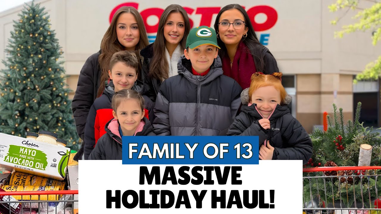 YouTube post by @naturalsimpleliving for Seven Sundays. Caption reads: Massive $1850+ Holiday Costco Grocery Haul |....