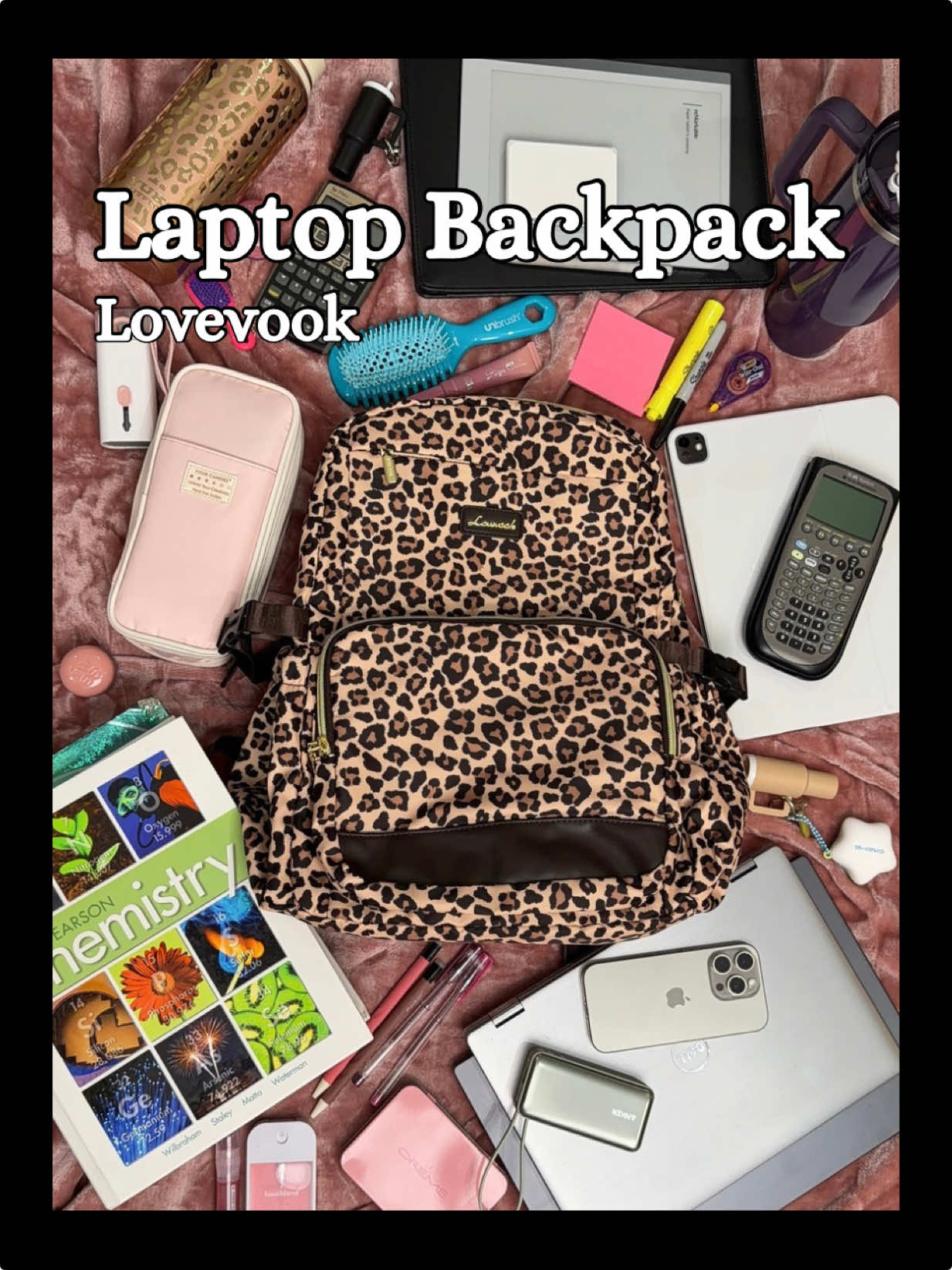 TikTok post by @uleriofamilyadventures for Lovevook. Caption reads: [...] #Backpack #BackToSchool #Lovevook @Lovevook....