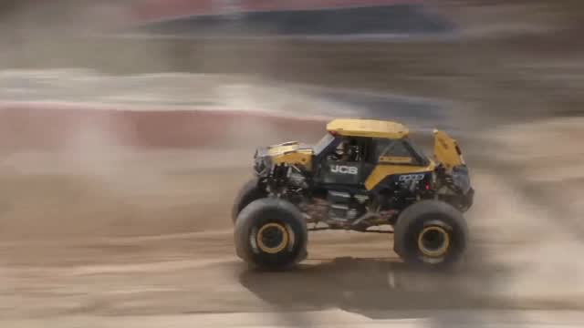 Instagram post by @brandonarthur56 for Monster Jam. Caption reads: @BrandonArthur56 got things started in Argentina....