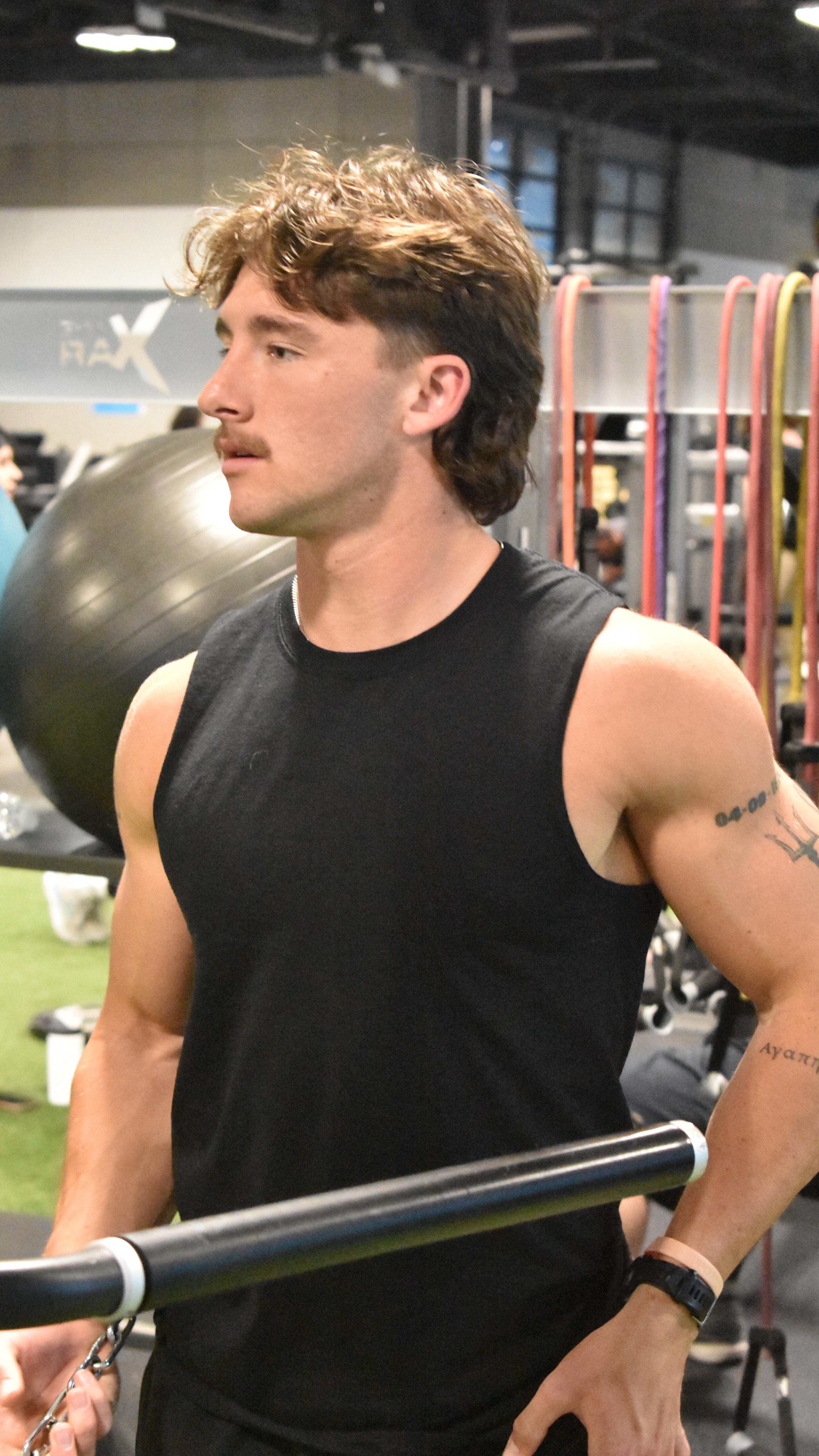 Instagram post by @jameslwhitee for Russell Athletic. Caption reads: Get fit with @RussellAthletic 

#RAallday....