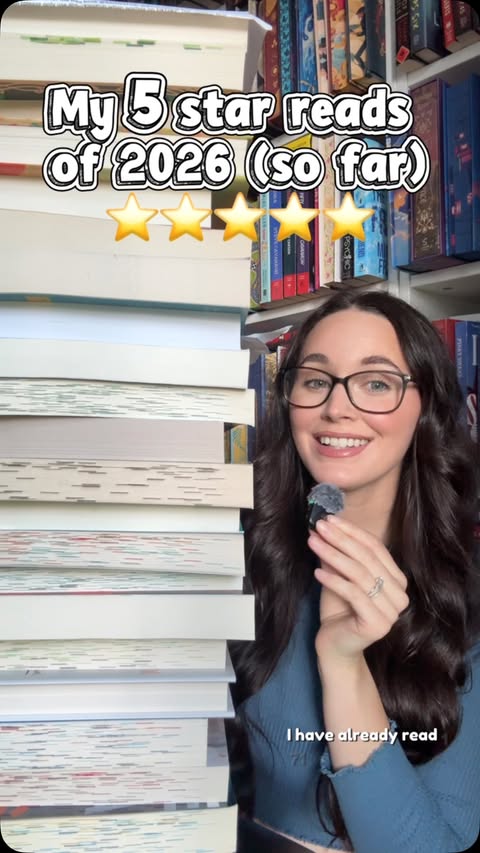 Instagram post by @bethanys_books11 for Tor Books. Caption reads: Every single 5⭐️ read of 2026 so far! 👀📚 📖The....