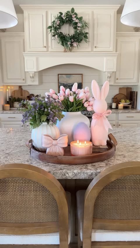 Instagram post by @ourwintonhome for Hobby Lobby. Caption reads: Hobby Lobby spring centerpiece! 🌸🌷 I found sooo....