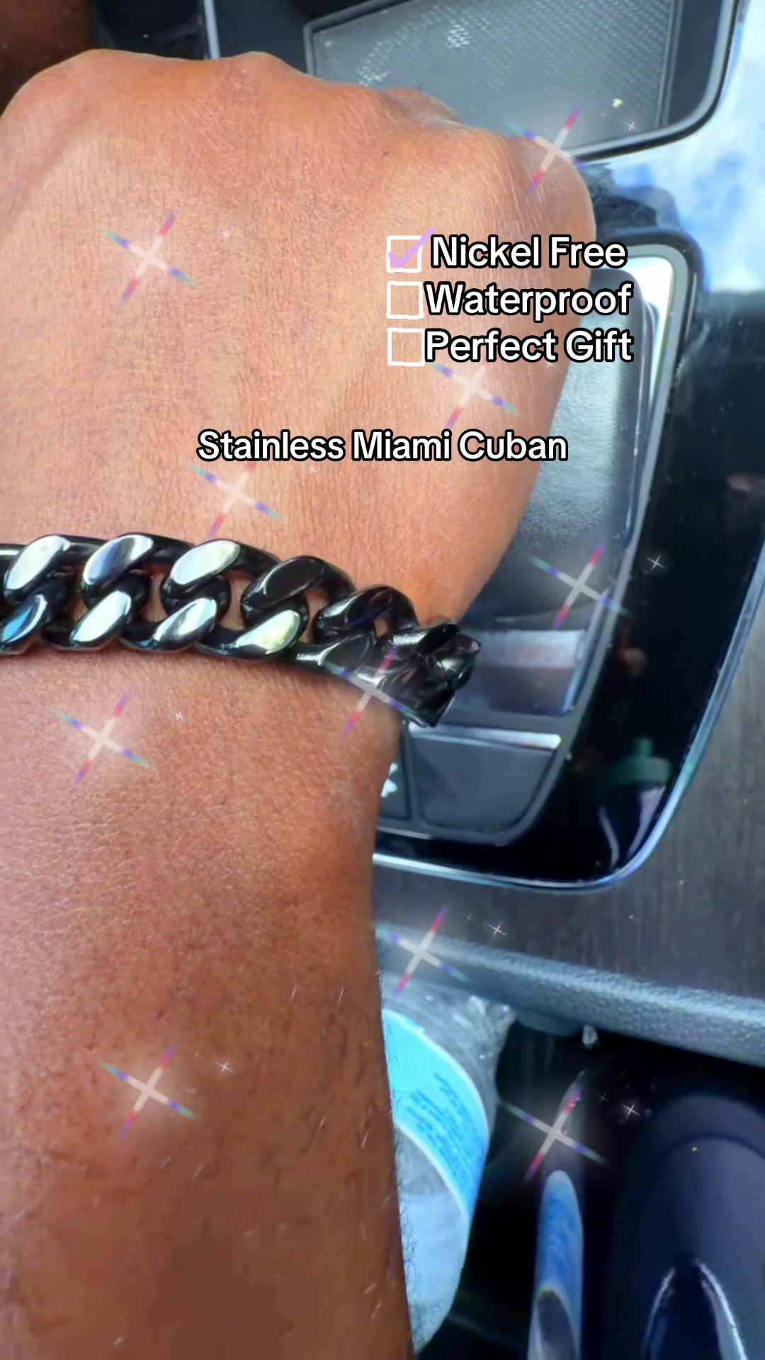 TikTok post by @juneetienne for PROSTEEL. Caption reads: [...] #tiktokshop #stainlesssteeljewelry @PROSTEEL.