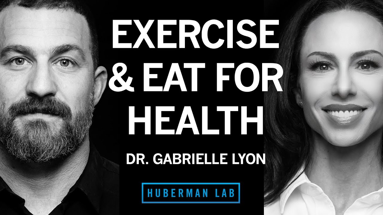 YouTube post by @hubermanlab for InsideTracker. Caption reads: How to Exercise & Eat for Optimal Health &....
