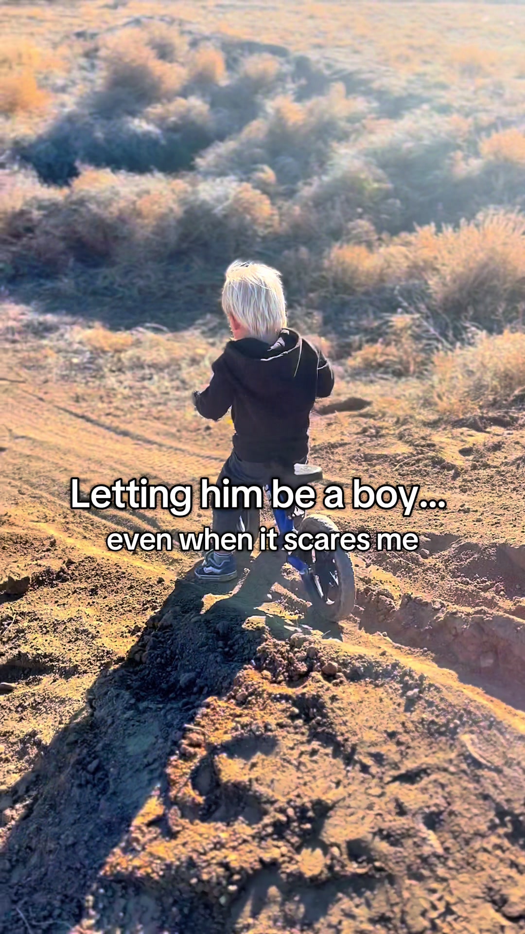 TikTok post by @babedownen for Strider Bikes. Caption reads: [...] Little dudes obsessed with his @Strider....