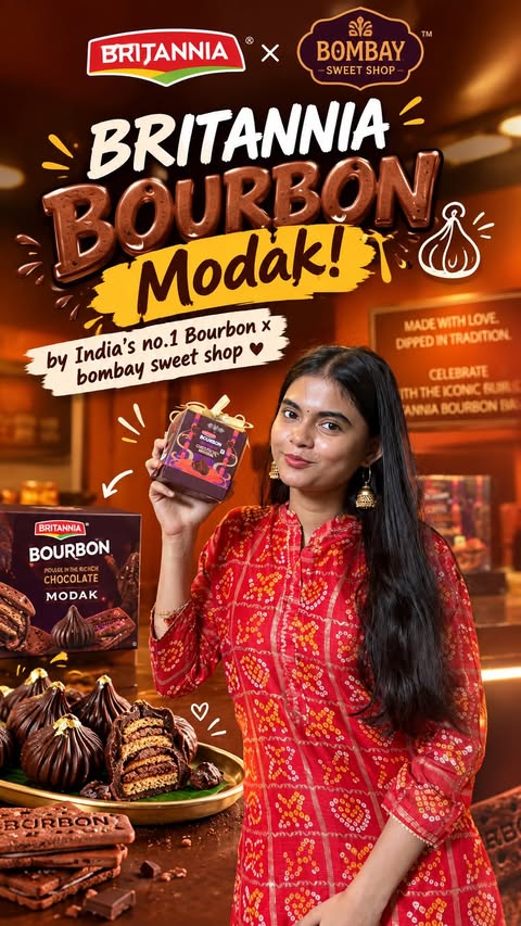Instagram post by @dishaakhedekar_15 for Britannia SnackInc. Caption reads: Friend ला सांगायचं की आधी स्वतः taste करायचं? 👀😂....