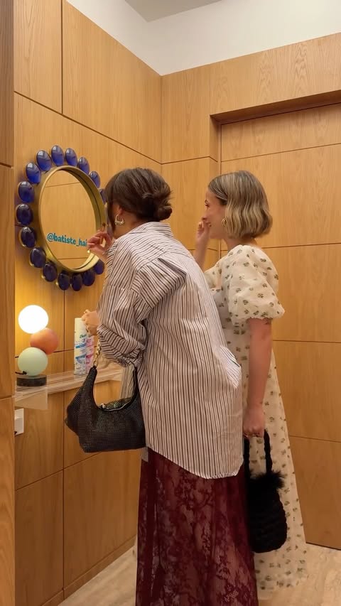 Instagram post by @meganellaby for Batiste. Caption reads: ad✨ when getting ready together, & with....
