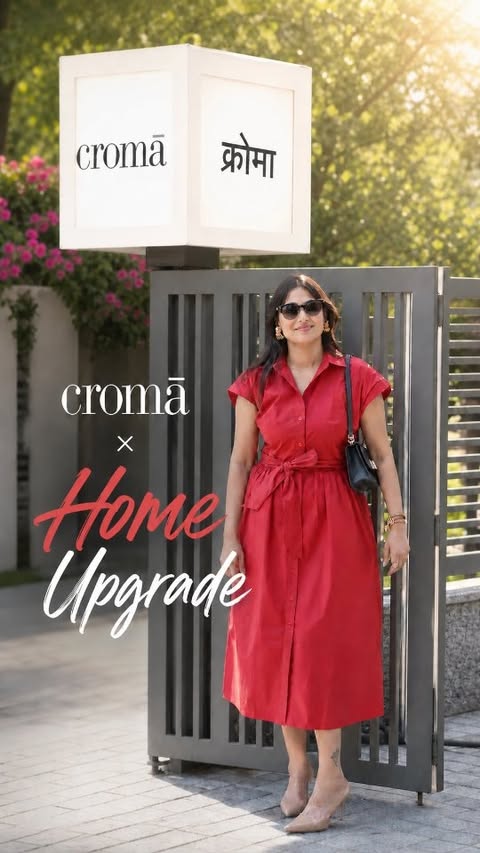 Instagram post by @cuddlesandcutlery for Croma. Caption reads: [...] your home lately? I just did at Croma store....