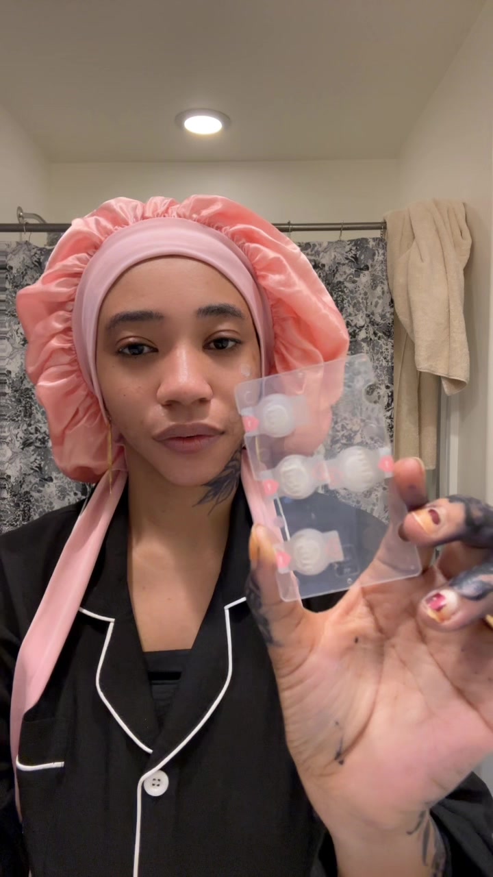 TikTok post by @lovelymay96 for Easyderm Vietnam. Caption reads: I am in love with these patches hands down....