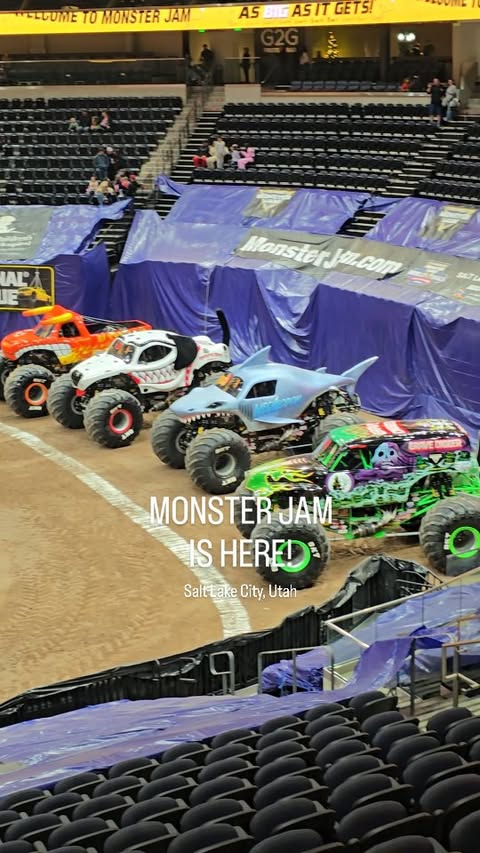 Instagram post by @coralieseright for Monster Jam. Caption reads: [...] is still time to get your tickets for....