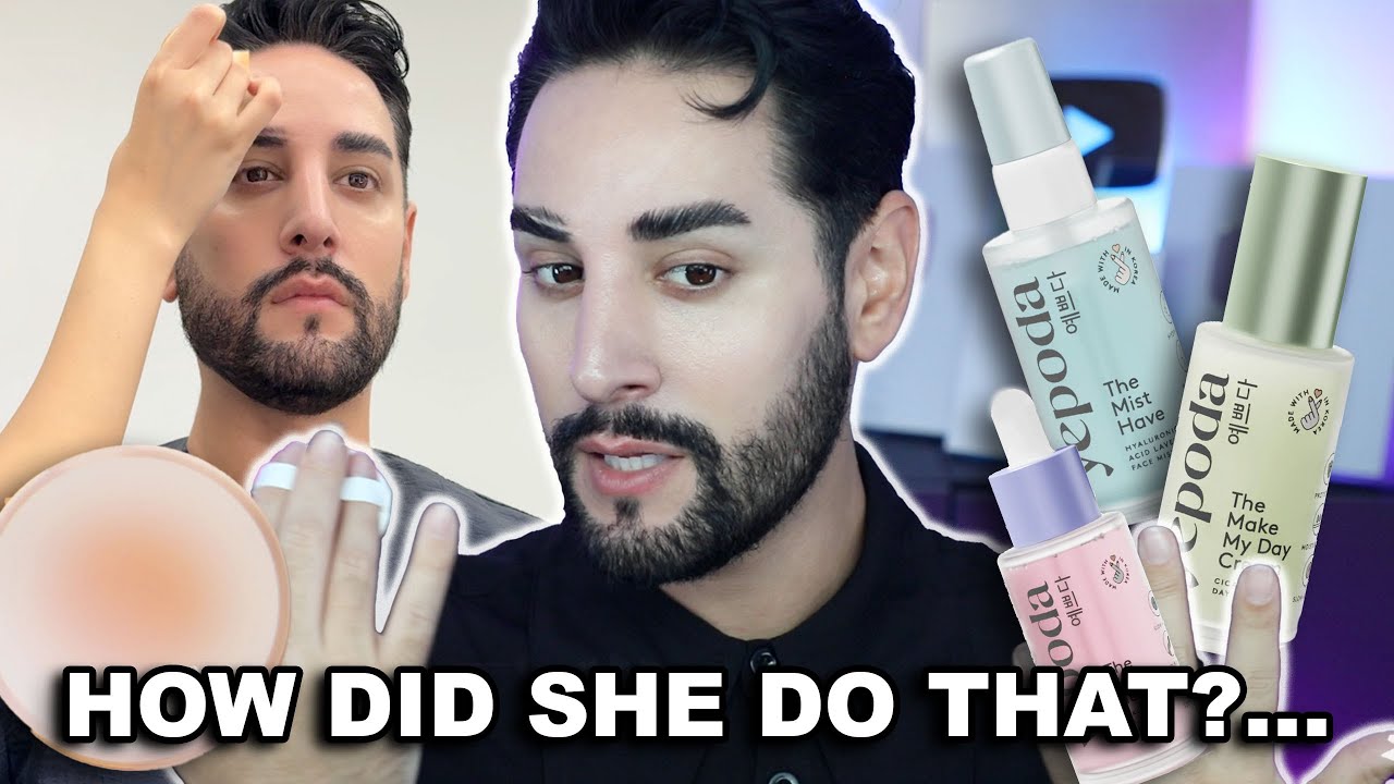 YouTube post by @RobertWelsh for Sigma Beauty. Caption reads: I Let Someone Else Do My Makeup! | K-Beauty....