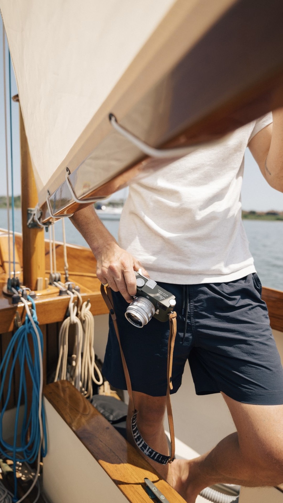 Instagram post by @lifeof_riley for Leica Camera. Caption reads: The Leica M rangefinder captures the in-between....