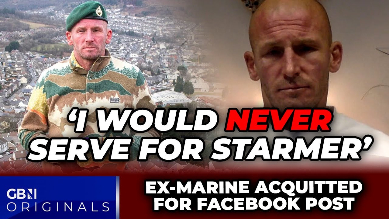 YouTube post by @GBNewsOnline for ExpressVPN. Caption reads: 'I would NEVER serve for Starmer!' Ex-marine put....