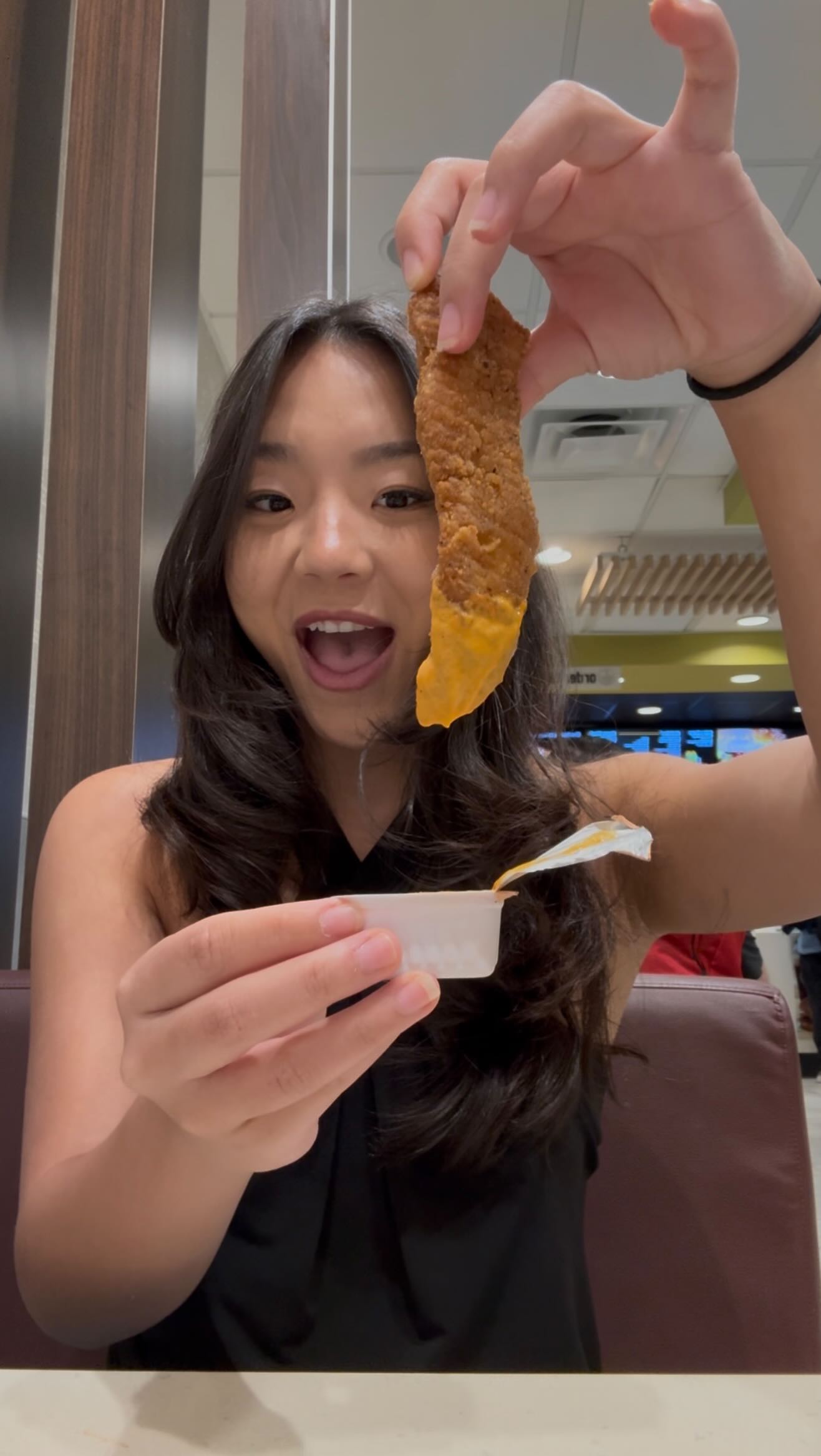 Instagram post by @eatingalonediaries for McDonald's. Caption reads: #ad McDonald’s just dropped their McCrispy....