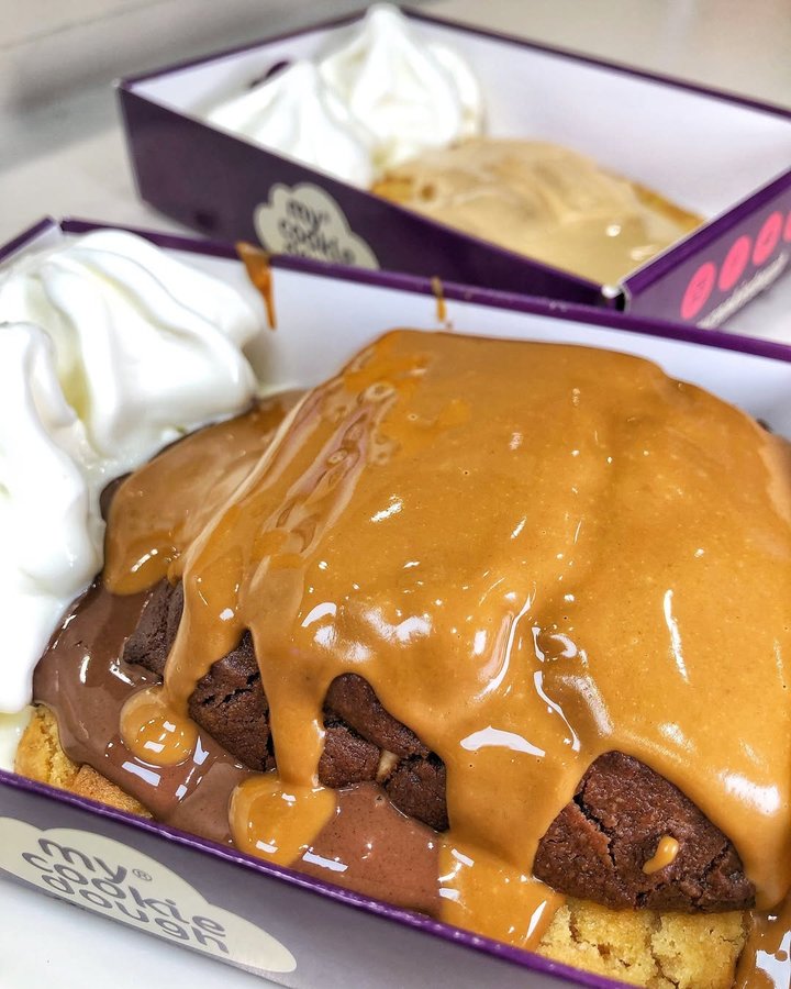 Instagram post by @wearethefoodwhores for mycookiedough. Caption reads: [...] lockdown is our weekly dose of....