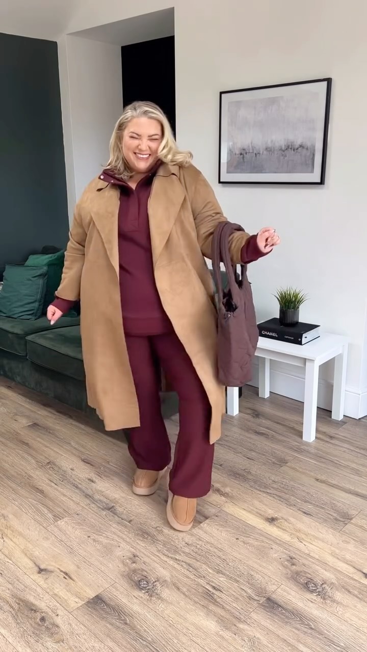 Instagram post by @jessontheplussize for LOVALL. Caption reads: Stying pieces from my favourite cosy brand....