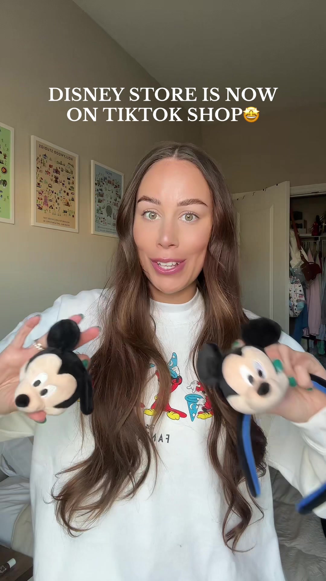 TikTok post by @jordynsleek for Disney Store. Caption reads: It’s official @Disney Store US is on @TikTok Shop....