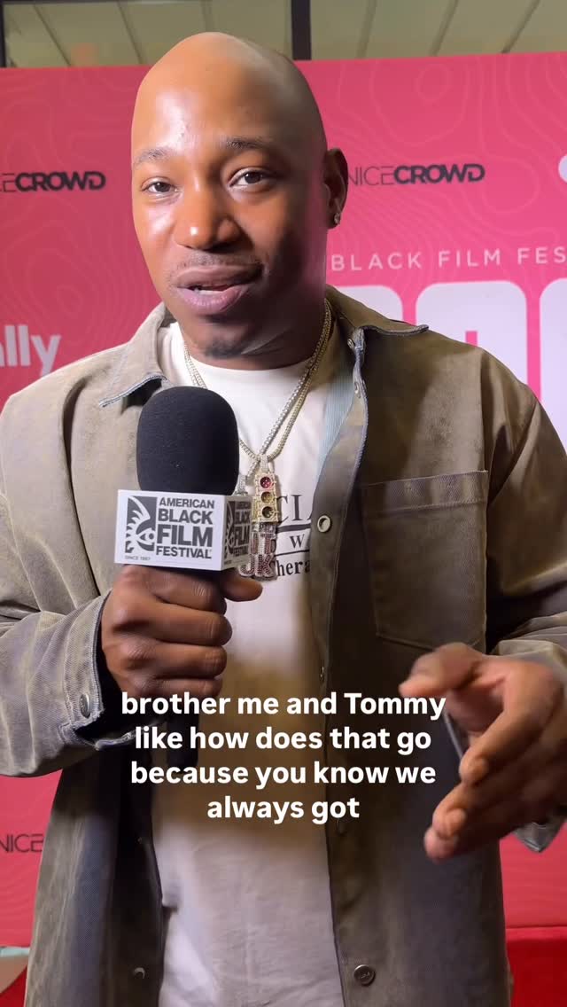 Instagram post by @power_tvfans for STARZ. Caption reads: Kris D. Lofton hit the ABFF Pop Up Atlanta red....