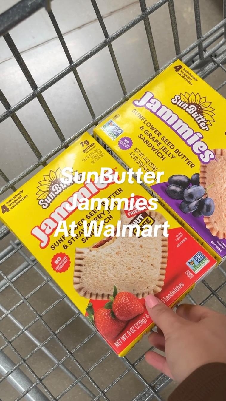 Instagram post by @stephanieurrutty for SunButter. Caption reads: @sunbutter has a new product at Walmart just in....