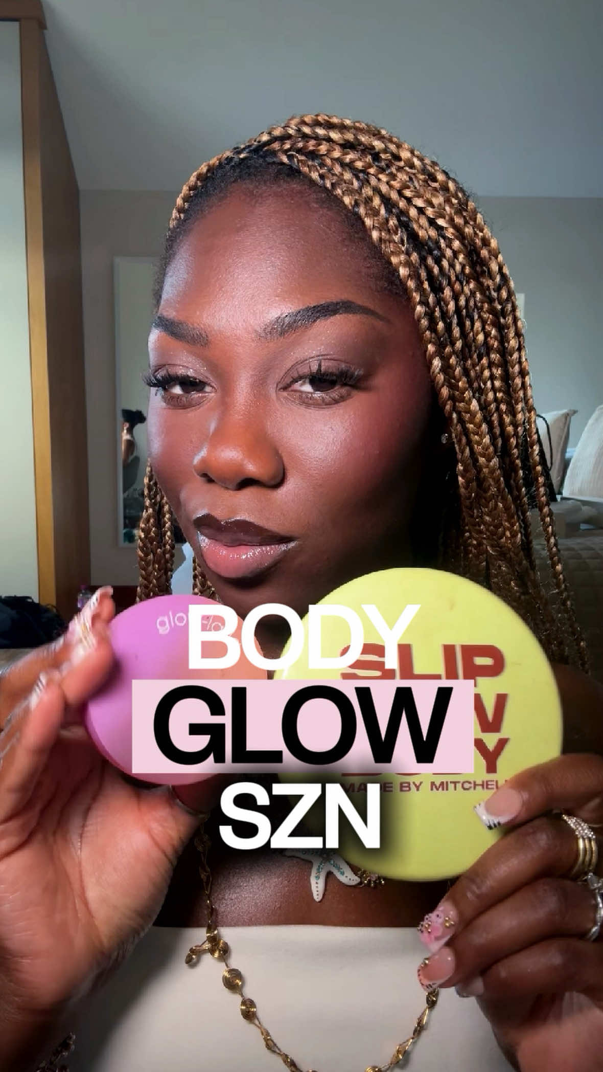TikTok post by an influencer for Benefit Cosmetics. Caption reads: [...] @🇬🇧MADEBYMITCHELL🇬🇧 @Benefit Cosmetics....