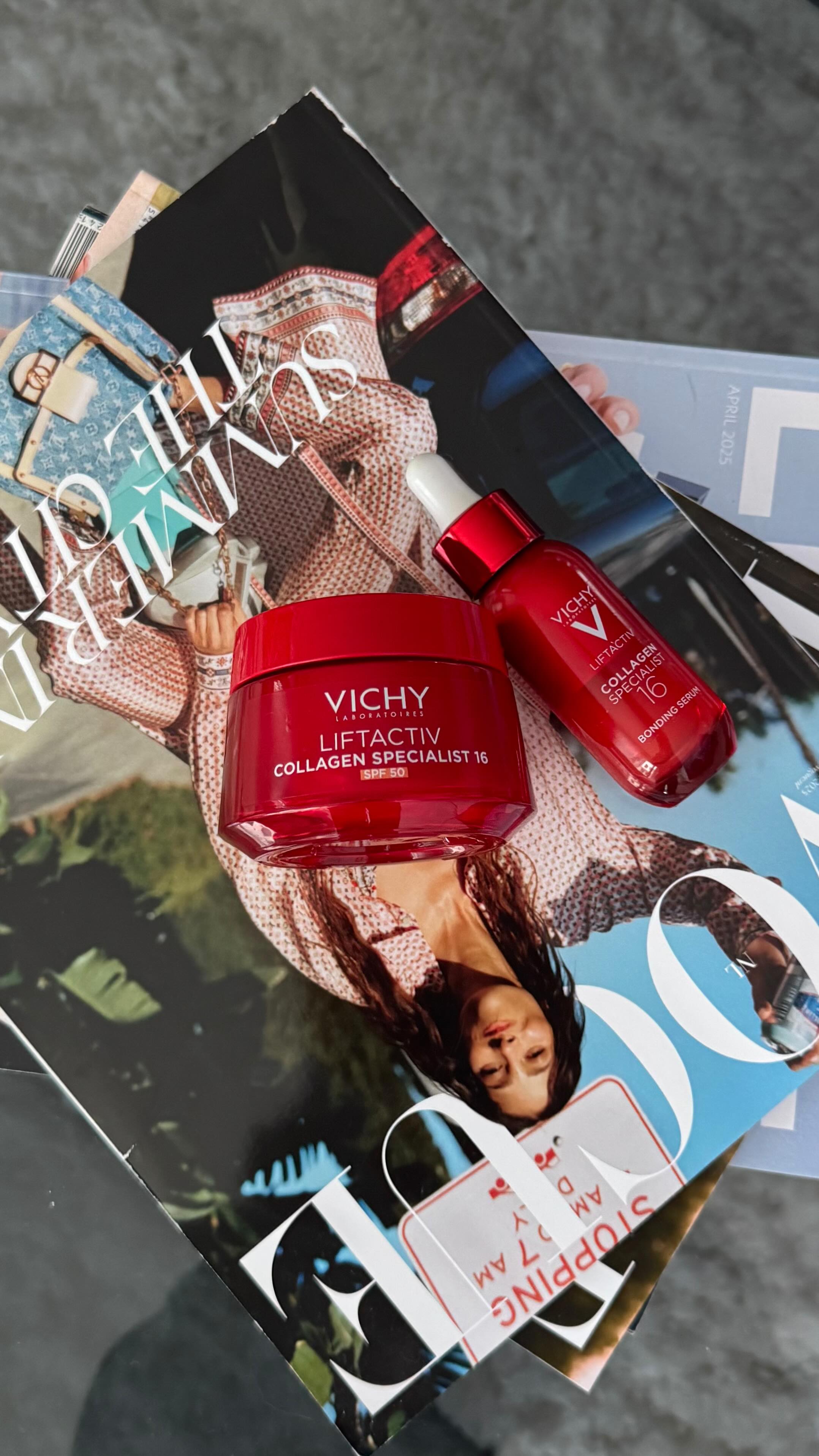 Instagram post by @hasnaeaoki for Vichy Laboratoires. Caption reads: Publicité - Little gentle reminder to wear and....