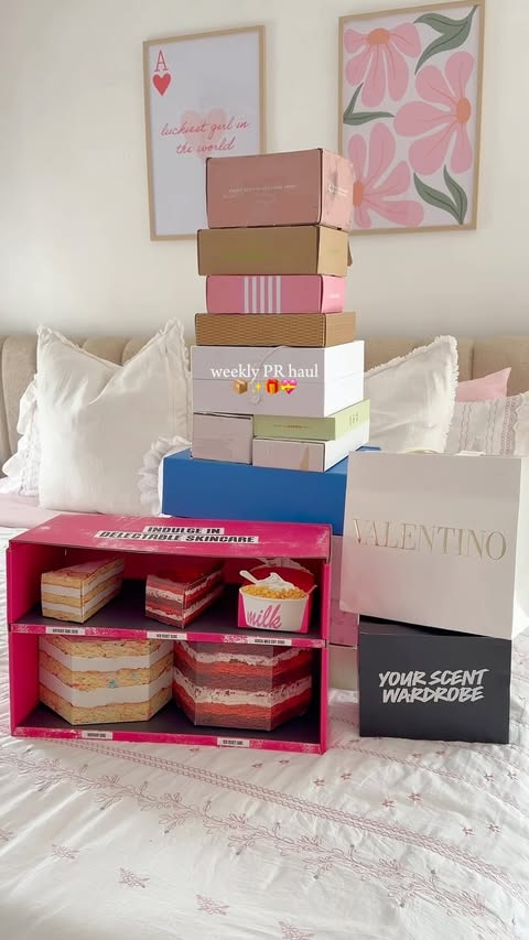 Instagram post by @lifethru.angie for LUSH. Caption reads: Here is a PR haul for you while I slowly recover....