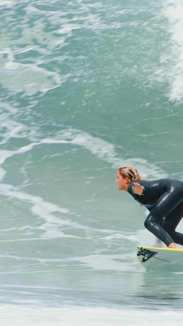 Instagram post by @theminishakas for ROXY. Caption reads: HOME 🎯

 Loving the New Wetsuits @roxy 🫱🏻‍🫲🏽....