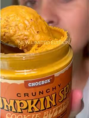 TikTok post by @sarahsaxton93 for CHOCBOX. Caption reads: [...] #pumpkinseason #pumpkinspice #dubaidip....