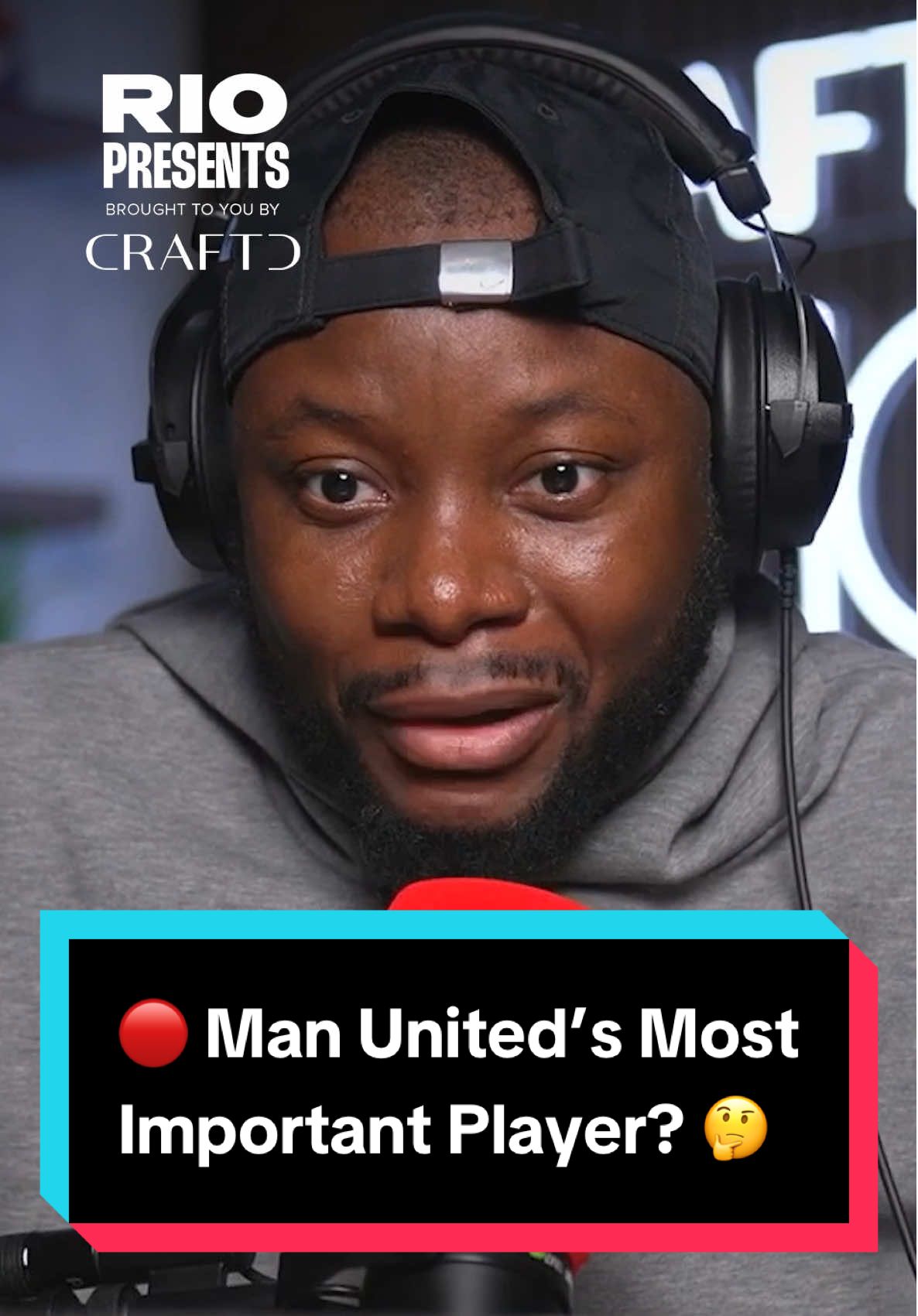TikTok post by @rioferdinandpresents for Craftd London. Caption reads: Who is Man United’s most important player right....