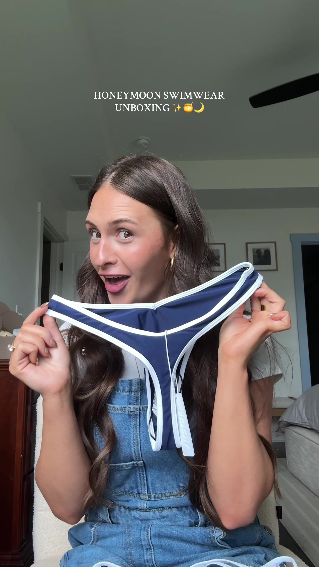 TikTok post by @chasebmarlin for Bright Swimwear. Caption reads: my mouth dropped to the floor when I opened up....