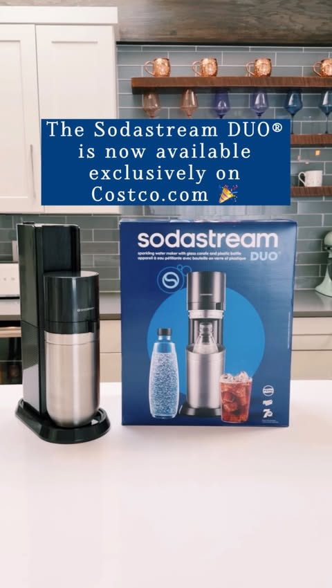 Instagram post by @costcofoodreviews for SodaStream. Caption reads: #SodastreamPartner You guys this is BIG 🤍 The....